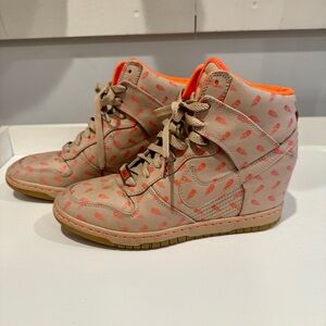 Nike Dunk Sky High BHM Linen Wedge Athletic Shoes 586581-200 Women's Size 9